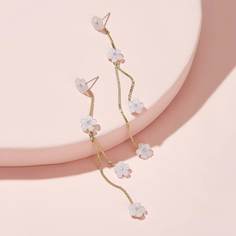 Длинные серьги-подвески с цветами 1 пара Shein