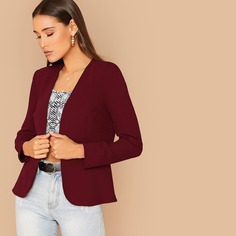 Стильный однотонный пиджак Shein
