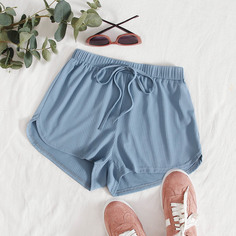Трикотажные шорты с узлом Shein