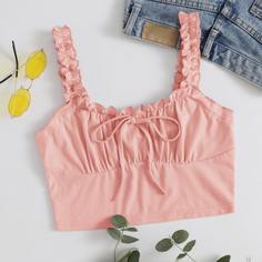 Короткий топ с узлом Shein