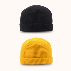 2шт однотонная шапка Shein