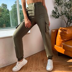 Однотонные брюки с карманом Shein