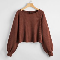 Однотонная трикотажная футболка Shein