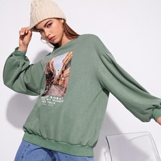 Графические изображения Повседневный Свитшоты Shein