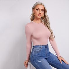 Однотонная футболка Shein