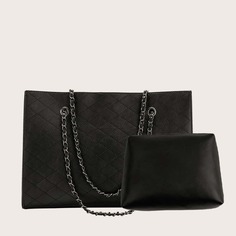 Цепочка стеганая Элегантный Сумки-тоут Shein
