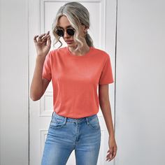 Одноцветный Основы Футболки Shein