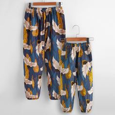 Брюки с принтом журавля Shein