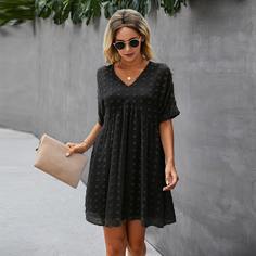 Одноцветный Бохо Платье Shein