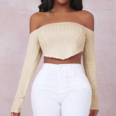 Футболка с открытыми плечами Shein