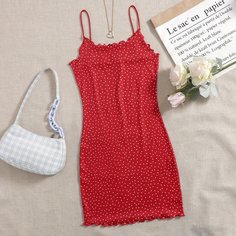 Платье-комбинация размера плюс с принтом сердечка Shein