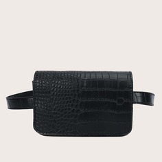 Поясная сумка с крокодиловым узором Shein