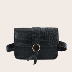 Поясная сумка с крокодиловым узором Shein
