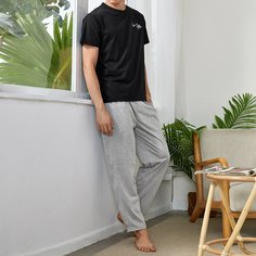 буква Повседневный Мужская домашняя одежда Shein