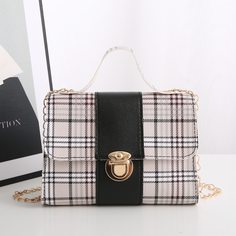 Сумка на цепочке в клетку Shein