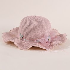 Соломенная шляпа с цветком для девочек Shein
