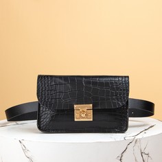 Поясная сумка с крокодиловым узором Shein