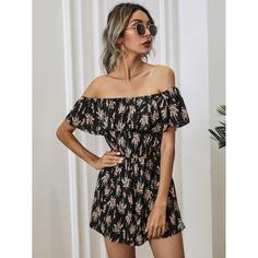 Со цветочками Бохо Комбинезоны Shein