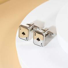 1 пара мужские запонки с принтом игральной карты Shein