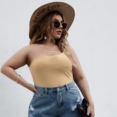 Боди размера плюс на одно плечо Shein