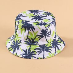 Детская двусторонняя панама с принтом дерева Shein