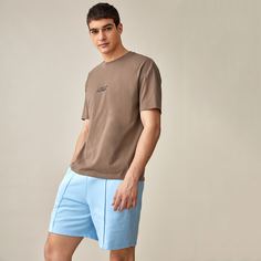 Мужские шорты и футболка с текстовым принтом Shein