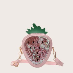 Сумка через плечо в форме клубники для девочек Shein