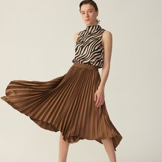 19MM GRADE 6A Шелковый топ с принтом зебры Shein