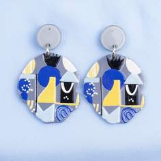 Серьги-подвески с мультипликационным принтом Shein