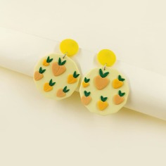 Круглые серьги-подвески с фруктами Shein