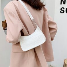 Минималистская сумка на плечо с крокодиловым узором Shein