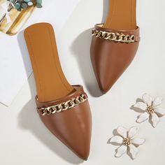 Одноцветный Элегантный Балетки Shein