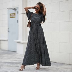 узел В горошек Повседневный Платье Shein