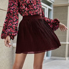 Плиссированная юбка с эластичной талией Shein