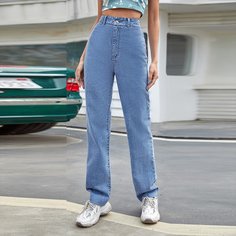 Одноцветный Джинсы Shein