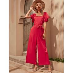 с поясом Одноцветный Элегантный Комбинезоны Shein