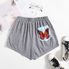 Карман Животный Повседневный Шорты Shein