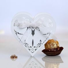 5шт коробка для конфет в форме сердечка Shein