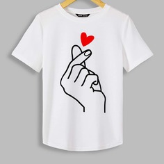 Объект Повседневный Футболки Shein