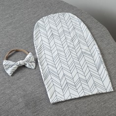 Спальный мешок и повязка на голову с геометрическим принтом для девочек Shein