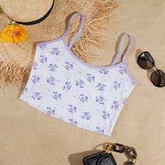 Топ с цветочным принтом Shein