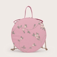 Цепочка с вышивкой Со цветочками Детские сумки на плечо и сумки-тоут Shein