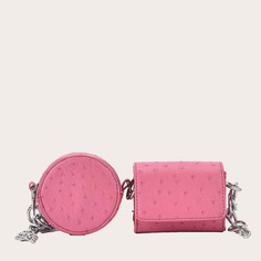 На цепочке Одноцветный Модный Сумка через плечо Shein