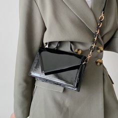 На цепочке Одноцветный Модный Сумка Shein
