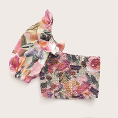 Короткий топ на одно плечо с графическим принтом Shein