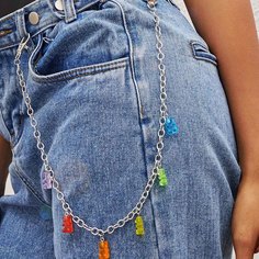 Цепочка для брюк с медведем 1шт Shein