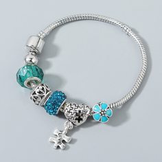 Браслет с декором цветка и стразами Shein