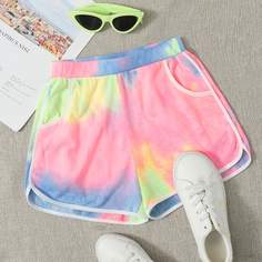 Разноцветные шорты с контрастной отделкой Shein