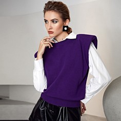 Трикотажный топ с оригинальным рукавом Shein