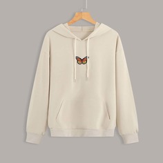 Серебрый на кулиске Животный принт Повседневный Свитшоты Shein